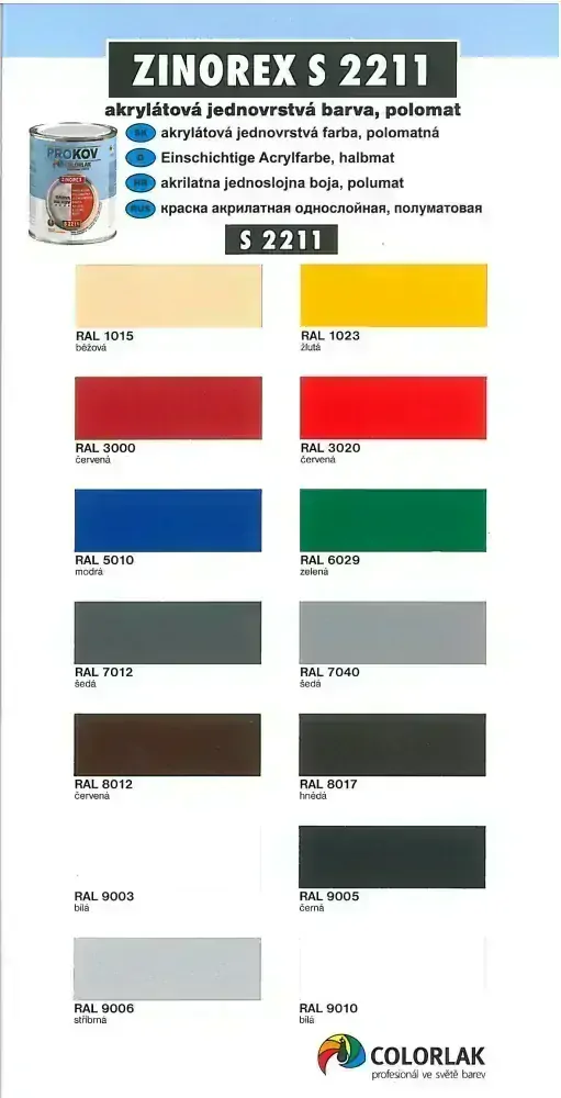 ZINOREX S 2211 2v1 RAL 9006 Stříbrná 0.6 l